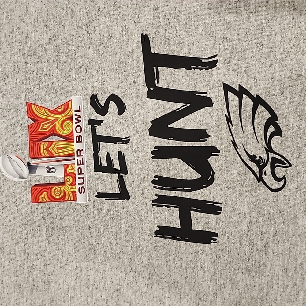 ⭐️ Super Bowl LIX Philadelphia Eagles Gray T-Shirt - Let's Hunt